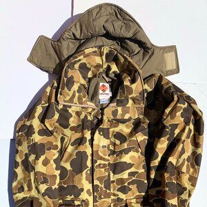VTG Columbia Men’s Dual Zip Camo Gore-Tex Hooded Hunting Jacket USA XXL